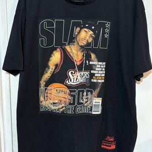 Mitchell and Ness Allen Iverson Black Graphic T-Shirt Men’s.